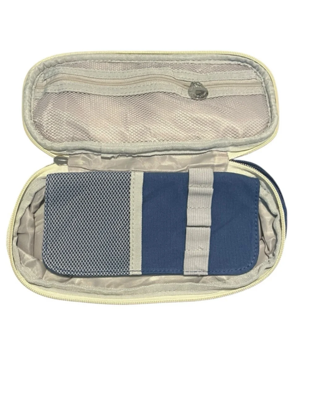 Deer & Forest Canvas Pencil Case Blue White Expandable